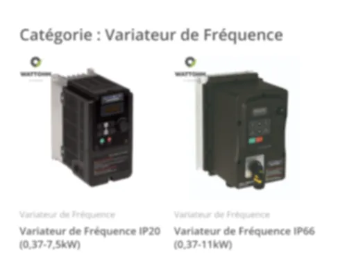 Catalogue Variateur de Fréquence WATTOHM