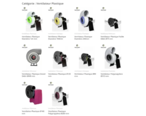 Catalogue Ventilateur Plastique WATTOHM