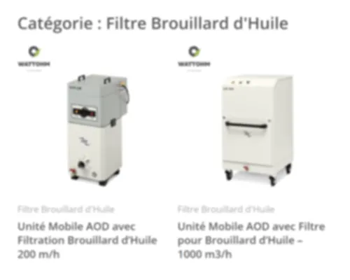Catalogue WATTOHM de Filtre Brouillard d'Huile