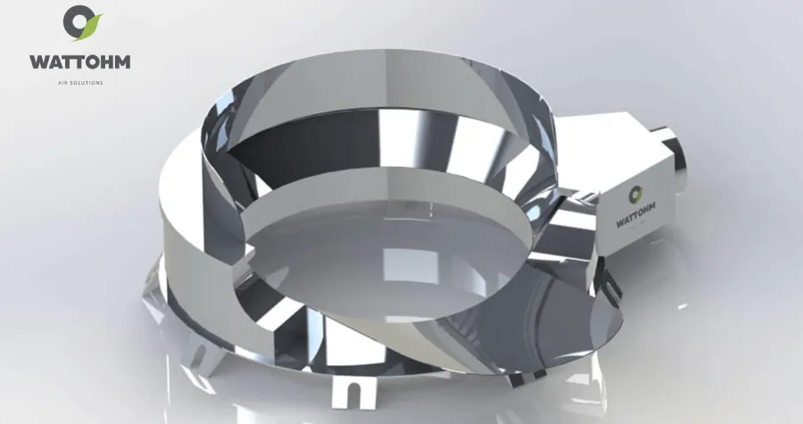 Plan 3D d'un Capteur annulaire WATTOHM, appelé aussi Anneau de Pouyès