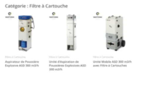 Accès vers le catalogue WATTOHM de Filtre à Cartouche Industriel.